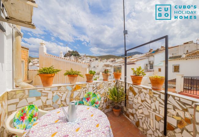 View of the terrace of the accommodation.