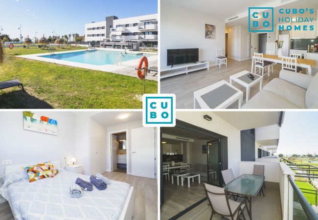 Flat with pool and parking in Velez Malaga for 6 people.