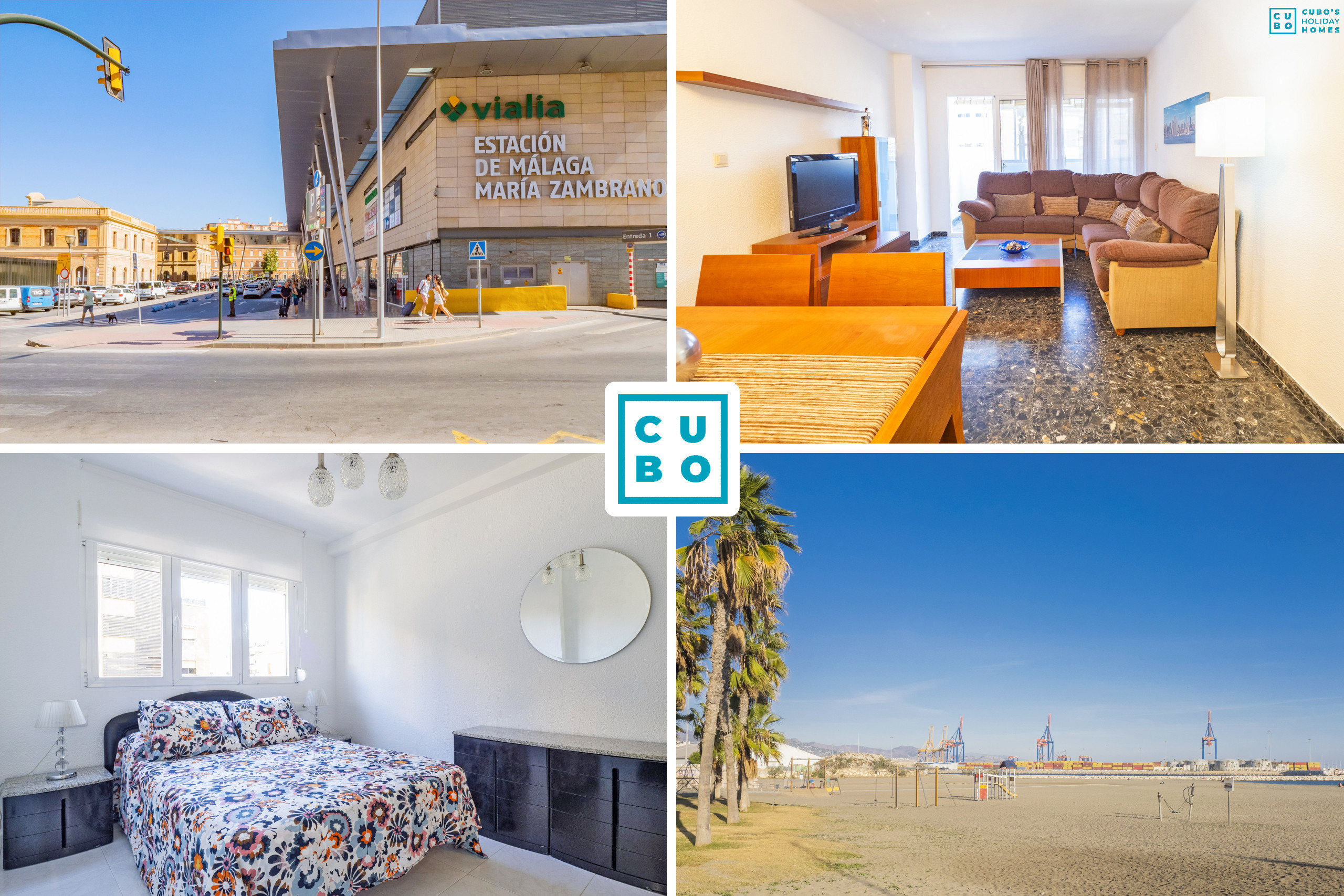 Charming flat in Malaga centre for 5 people.