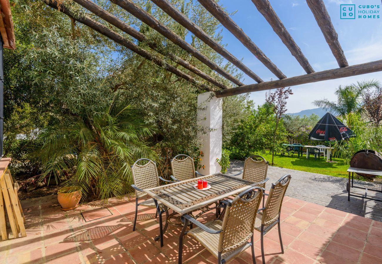 Terrace of this house with fireplace in Alhaurín el Grande