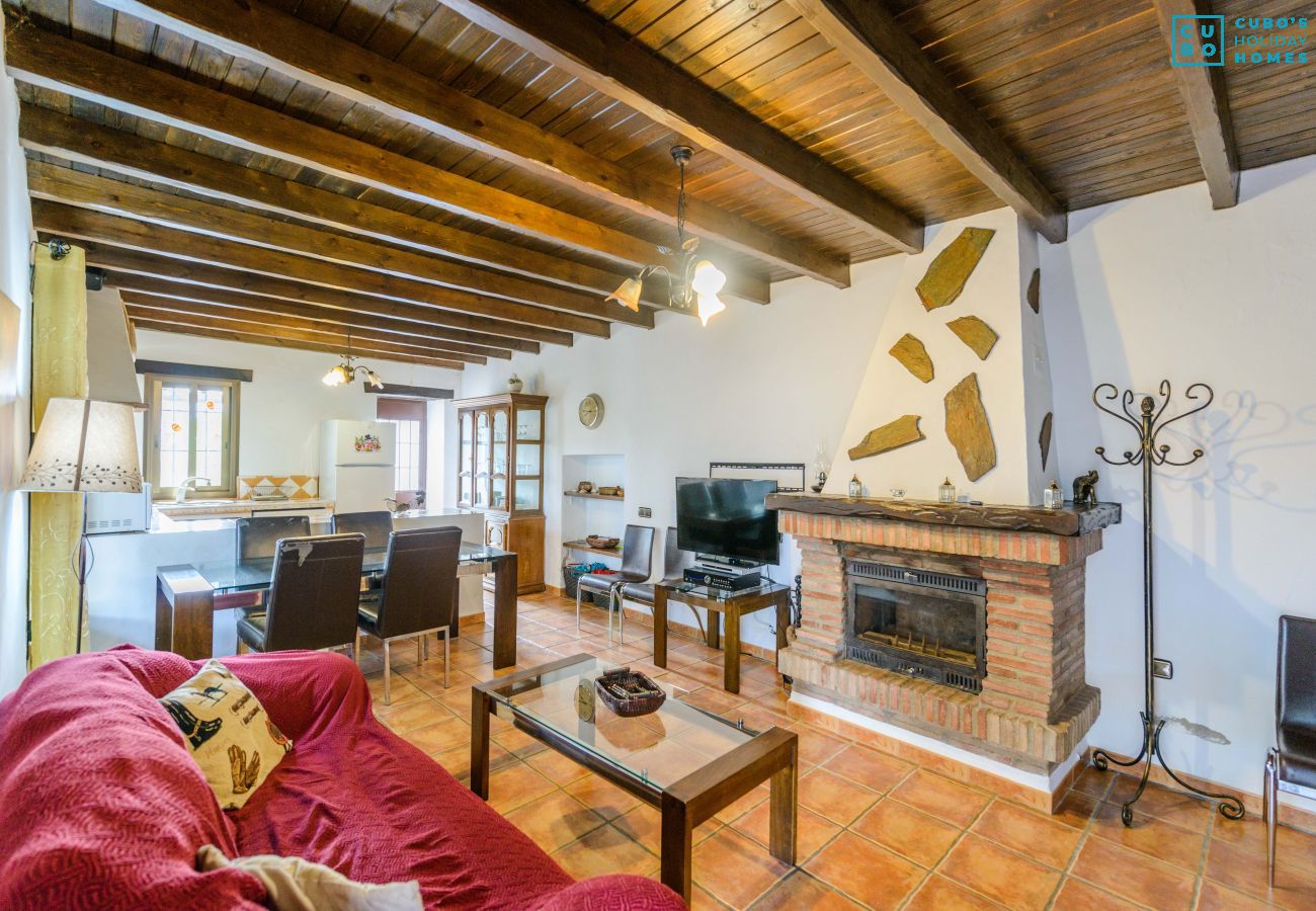 Living room of this house with fireplace in Alhaurín el Grande