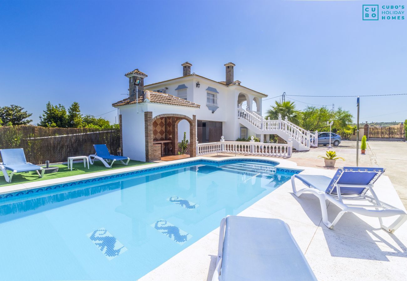 Private pool of this luxury estate in Alhaurín el Grande
