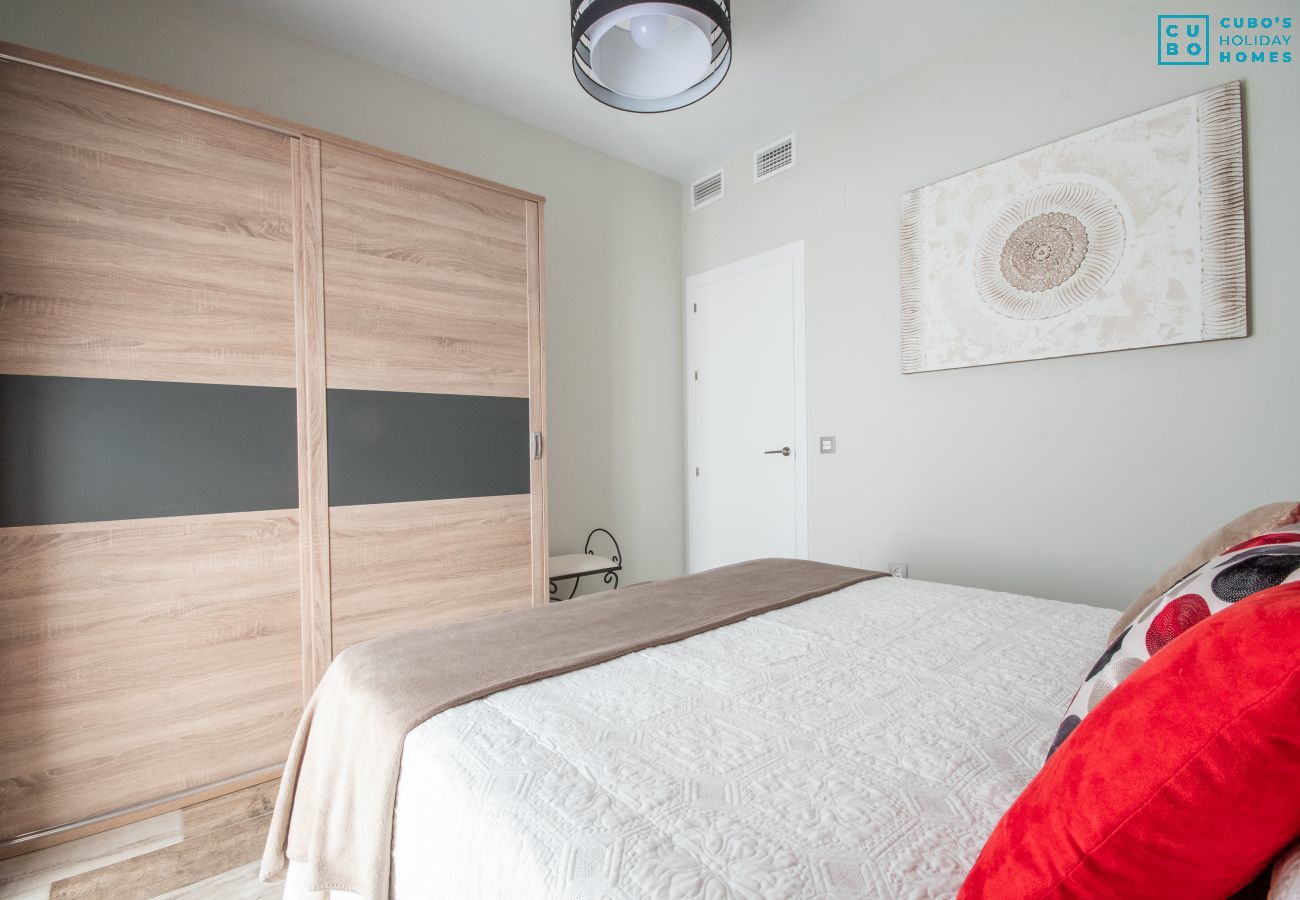 Bedroom of this apartment in the center of Alhaurín el Grande