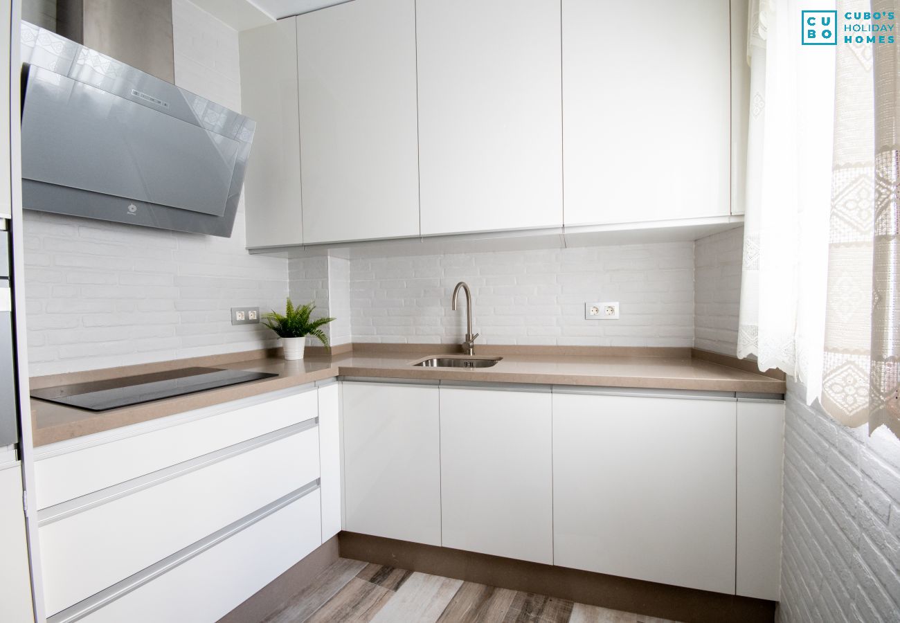 Kitchen of this apartment in the center of Alhaurín el Grande