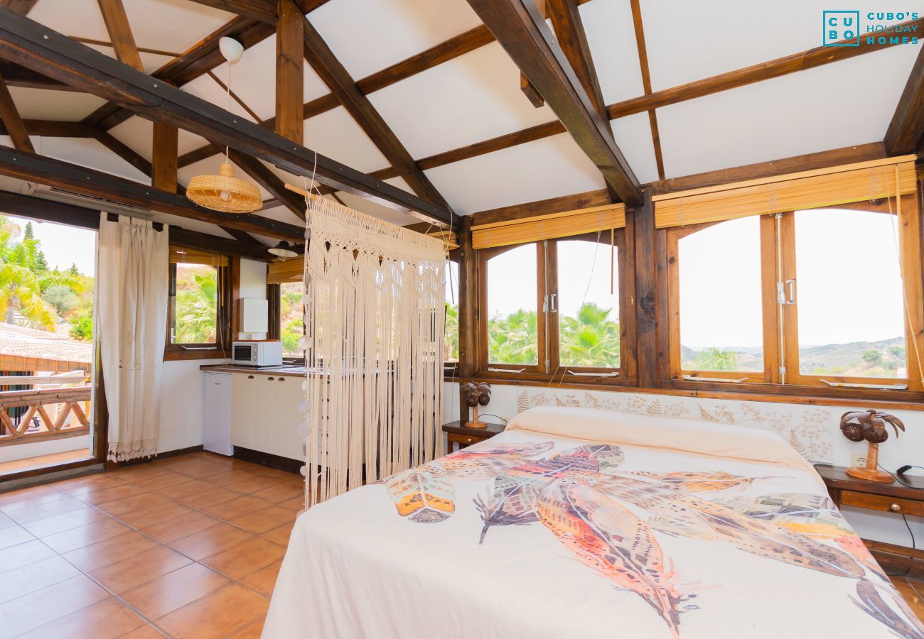 Bedroom of this rural studio in Mijas Pueblo