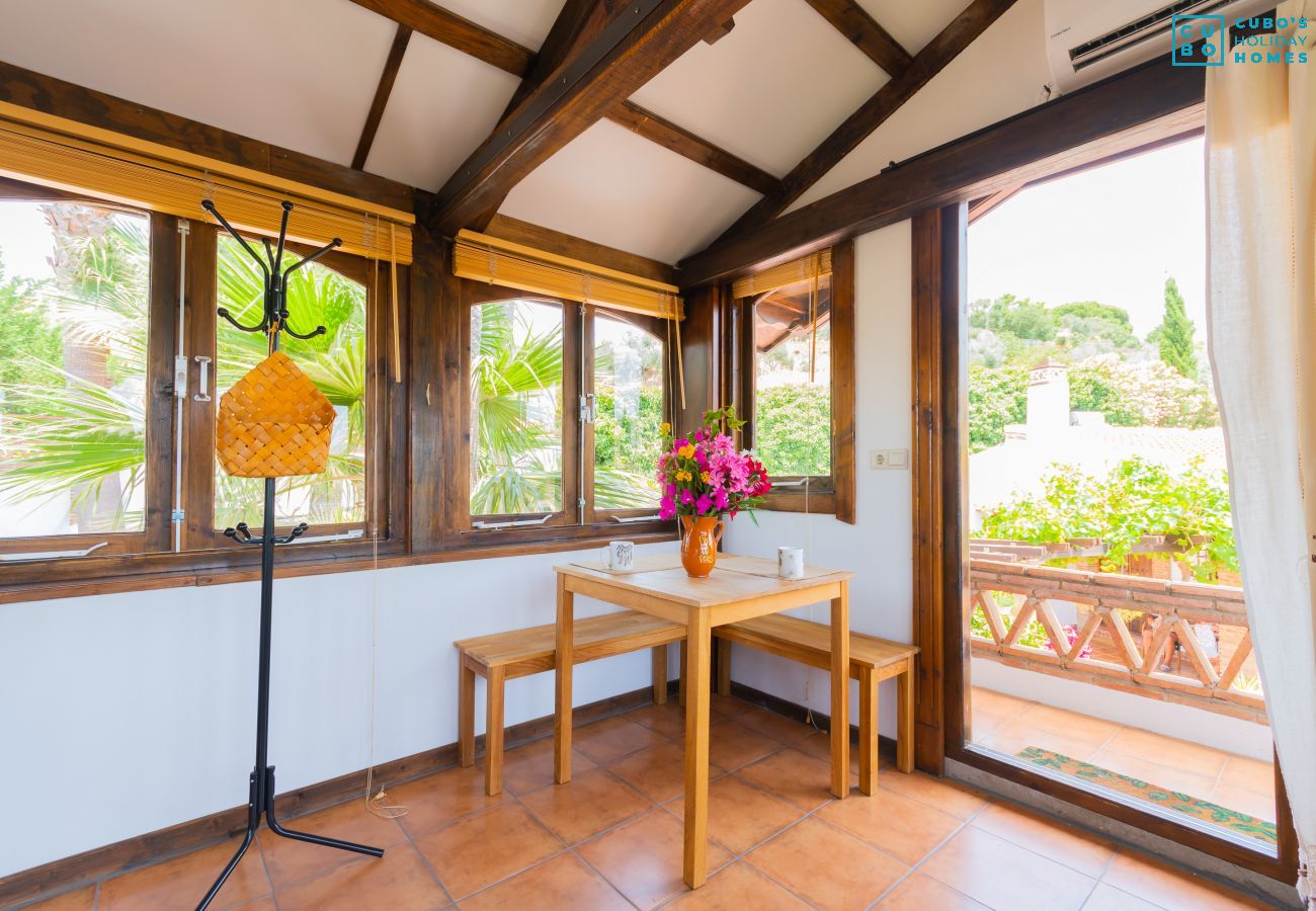 Terrace of this rural studio in Mijas Pueblo