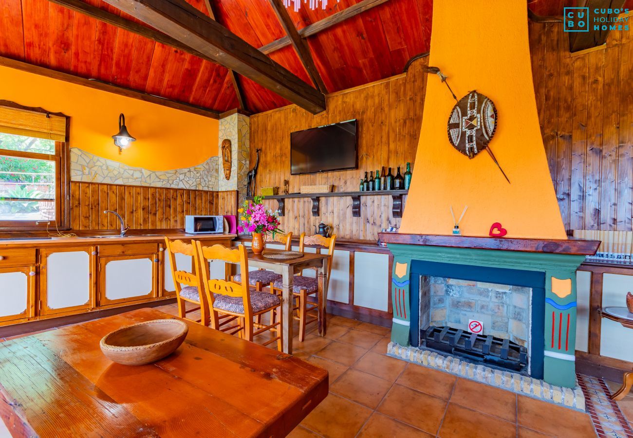 Living room of this rural studio in Mijas Pueblo