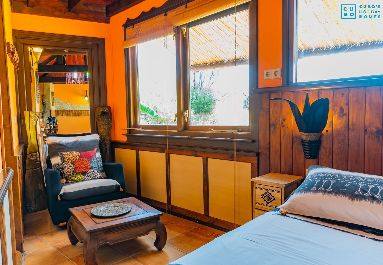 Bedroom of this rural studio in Mijas Pueblo