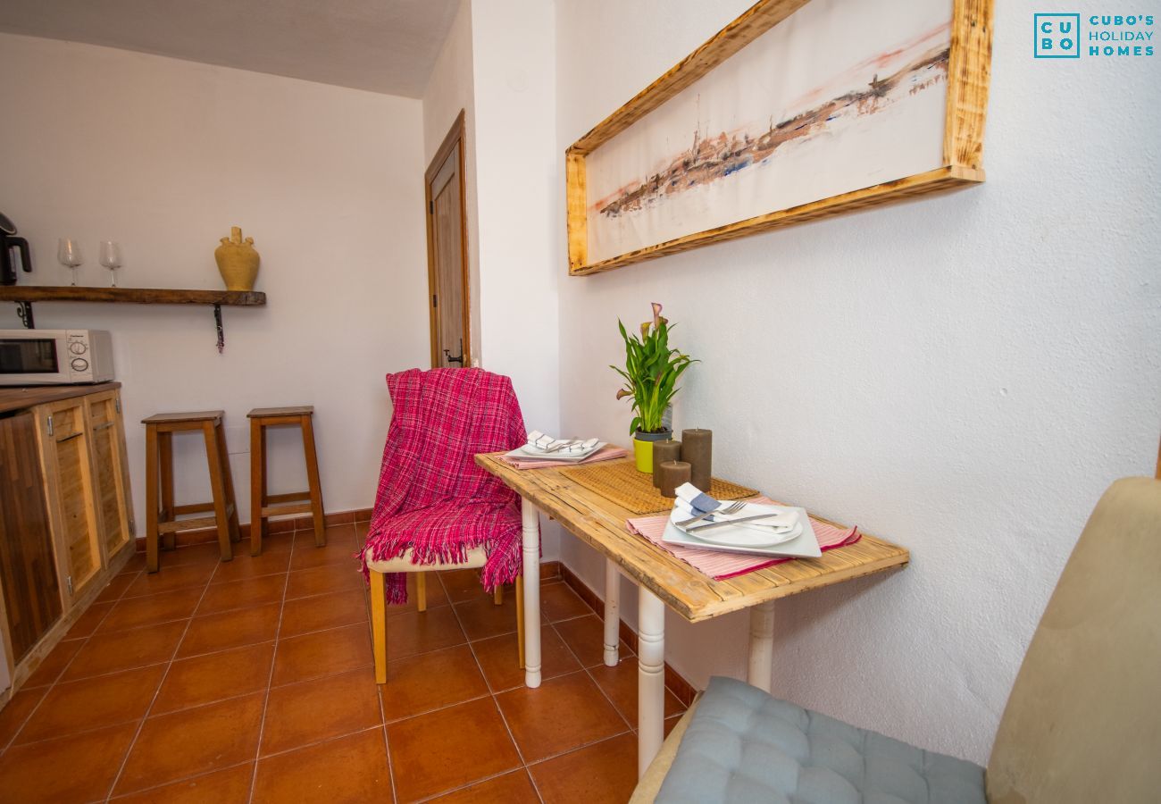 Bedroom of this rural house in Coín