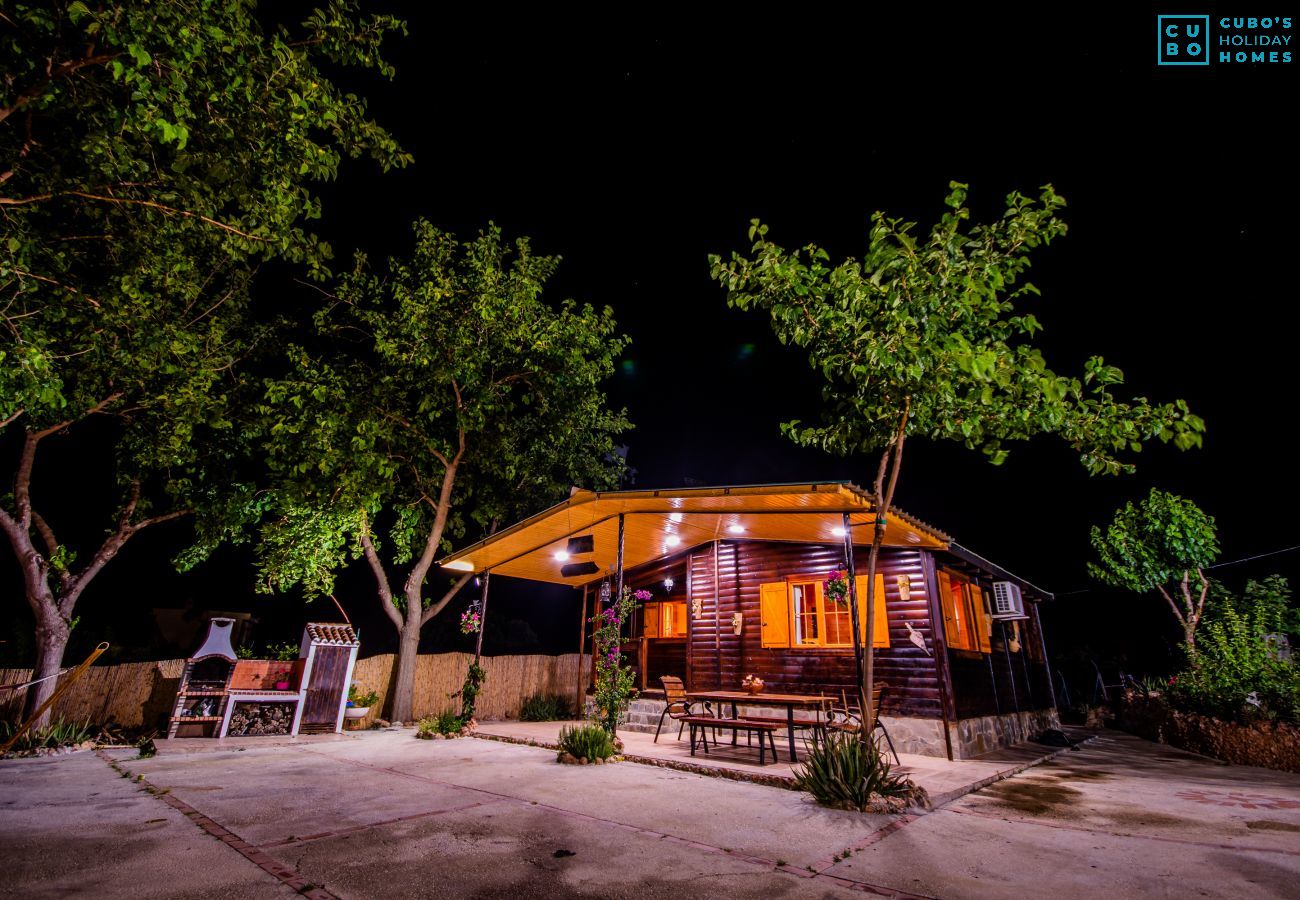 Terrace of this wooden house in Alhaurín el Grande