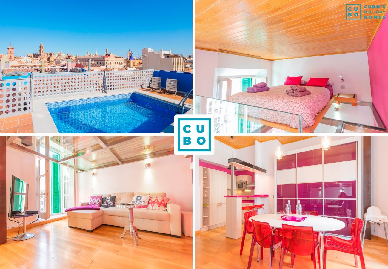 Charming studio in the centre of Malaga with swimming pool.