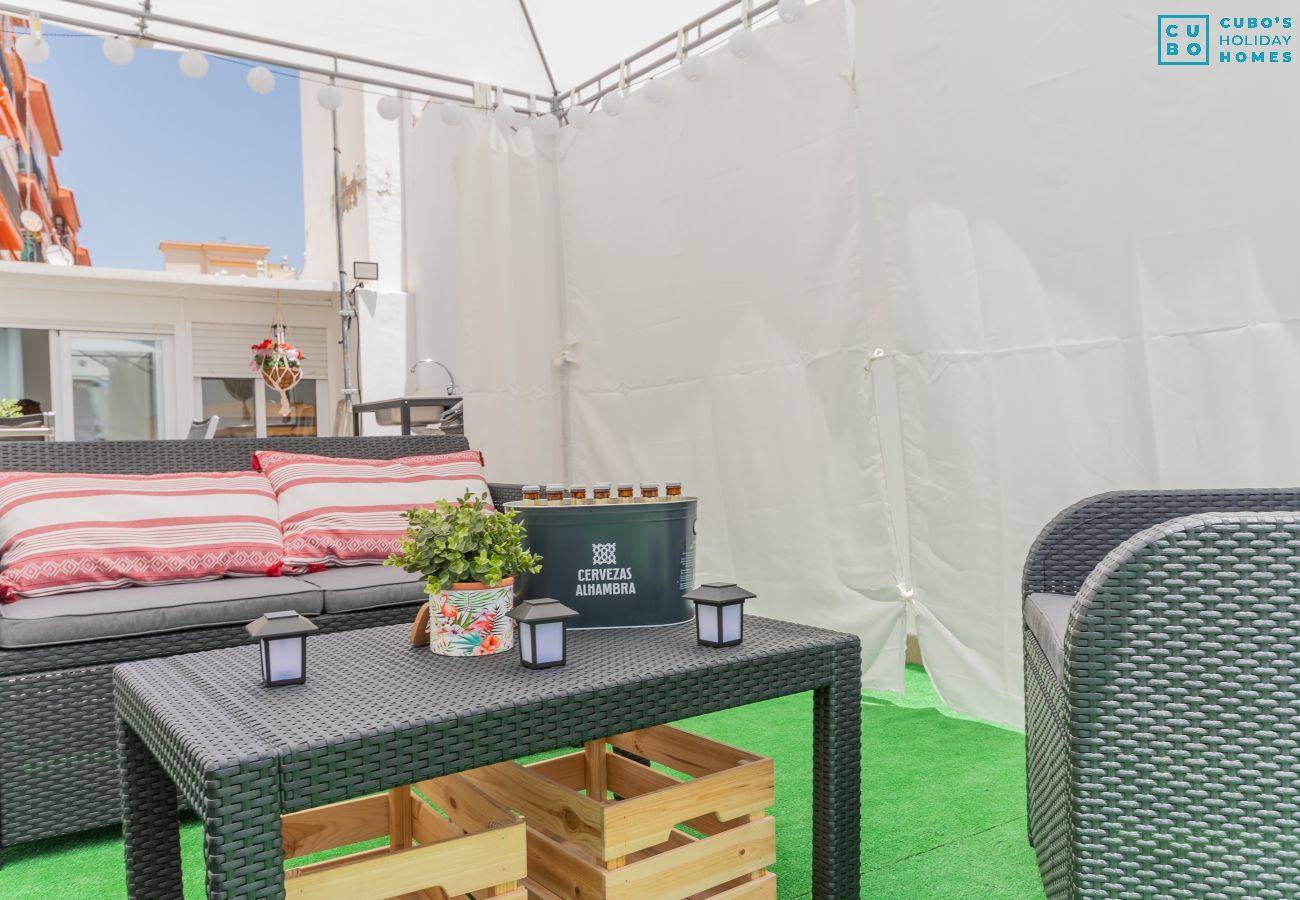 Terrace of this apartment in Rincón de la Victoria