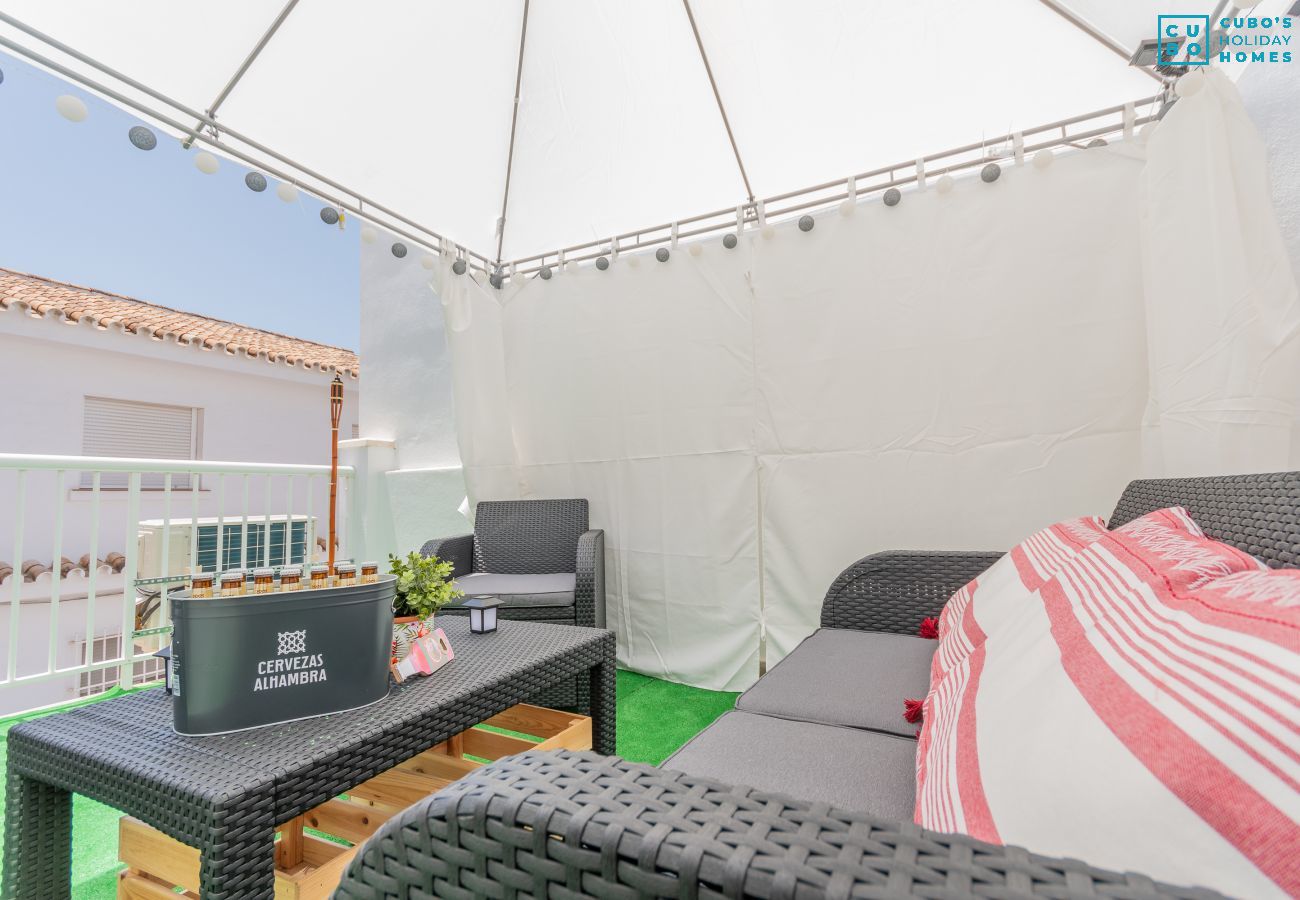 Terrace of this apartment in Rincón de la Victoria