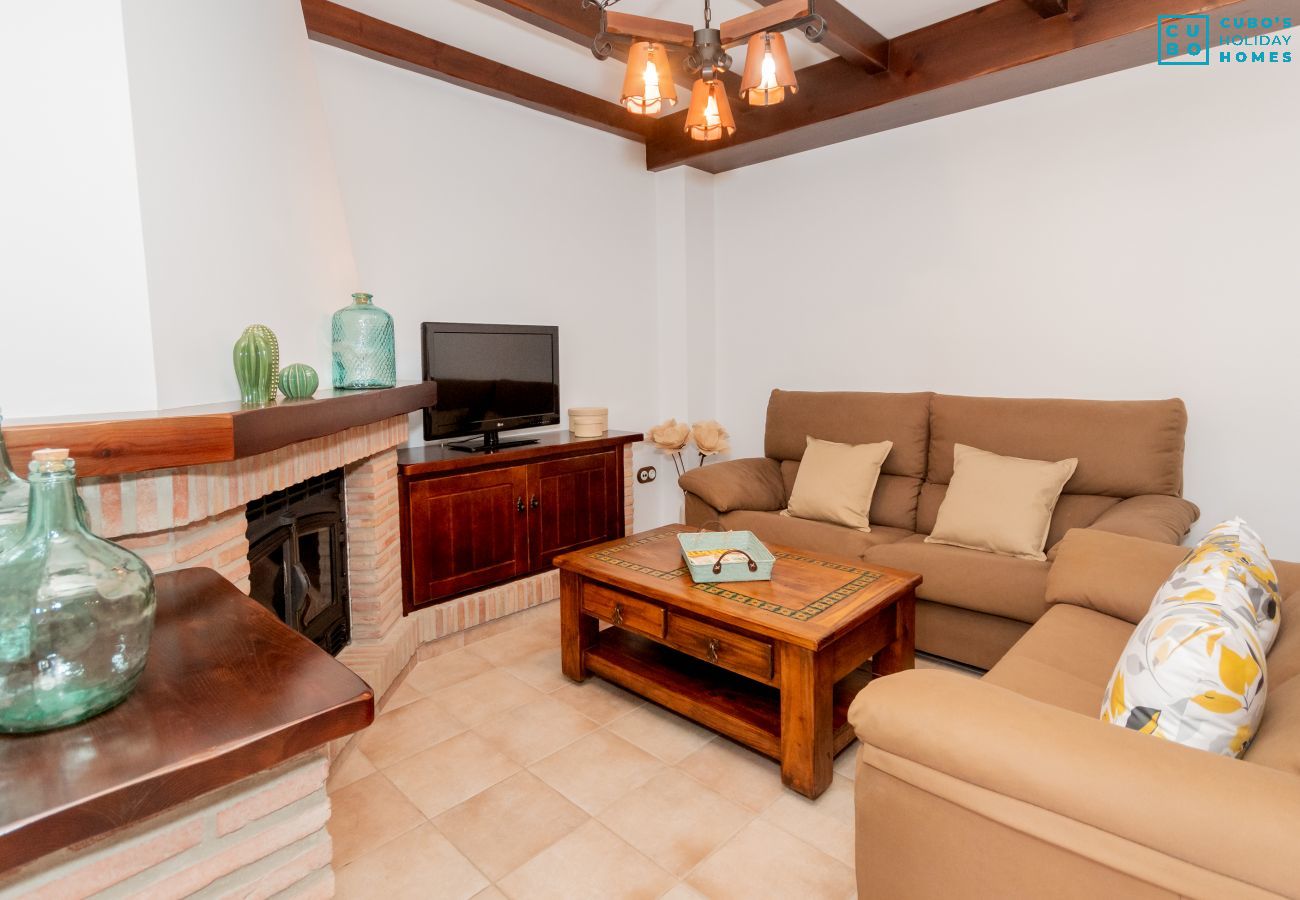 Living room with fireplace in this house in El Torcal