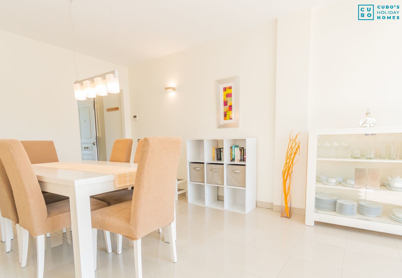 Dining room of this apartment in Marbella