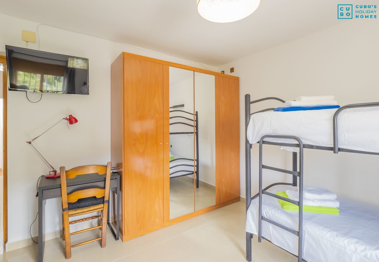 Bedroom of this rural house in Álora, near the Caminito del Rey