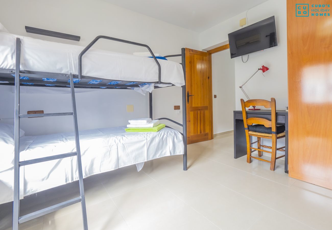 Bedroom of this rural house in Álora, near the Caminito del Rey