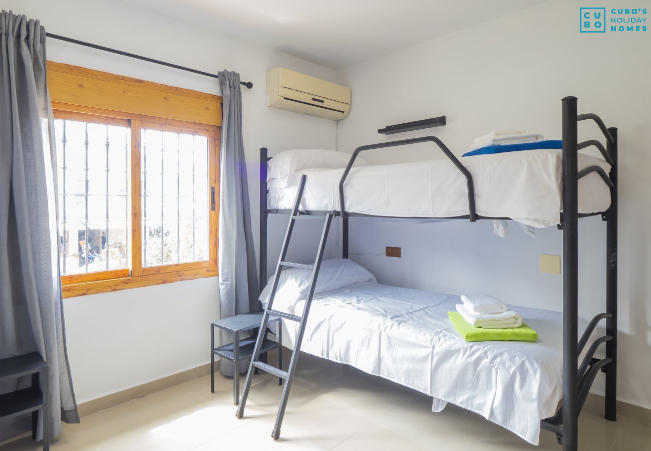 Bedroom of this rural house in Álora, near the Caminito del Rey