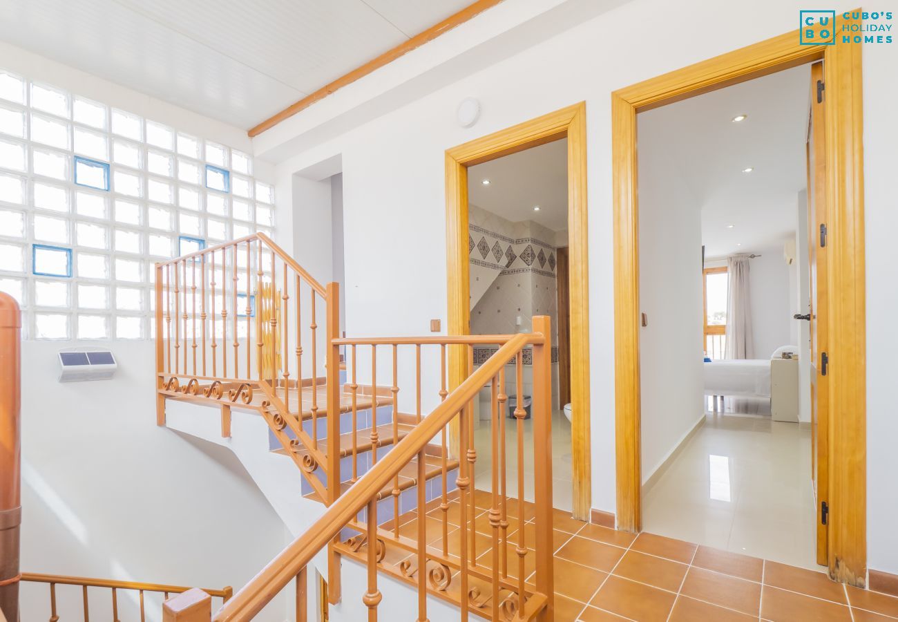 Bedrooms of this rural house in Álora, near the Caminito del Rey