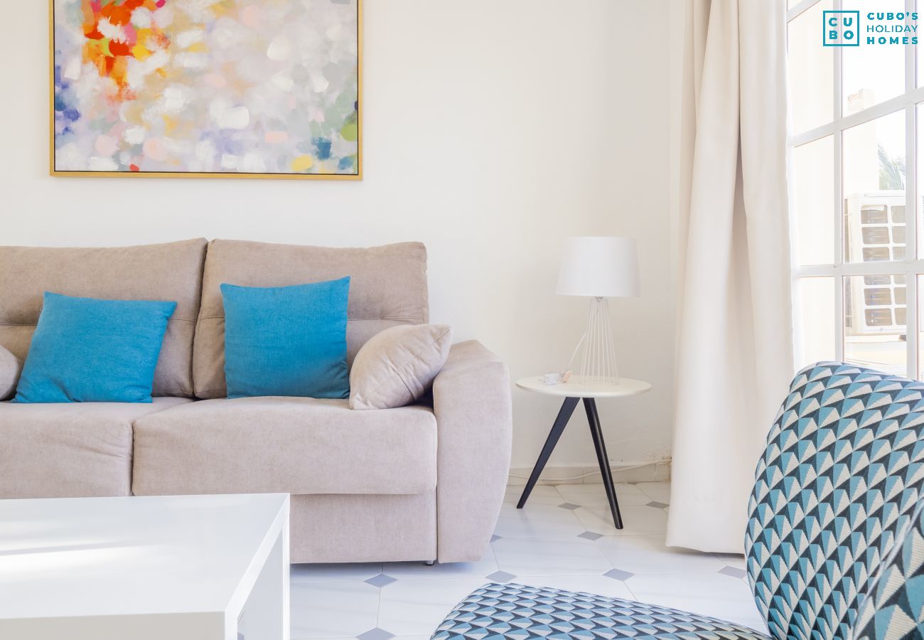 Living room of this apartment very close to the sea