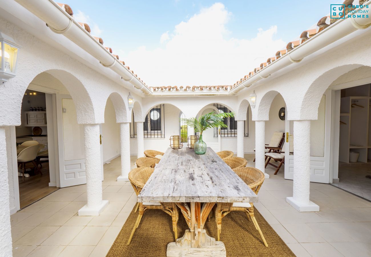 Outside table of the property