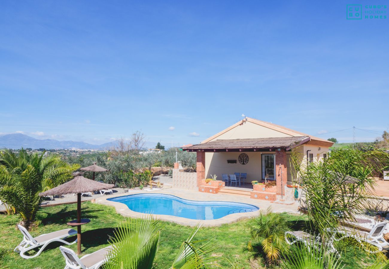 Rural accommodation pool in Malaga. ideal families