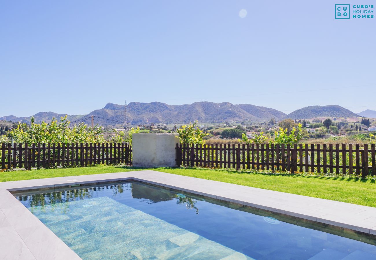 Views from the pool of the accommodation in Cártama, Málaga.