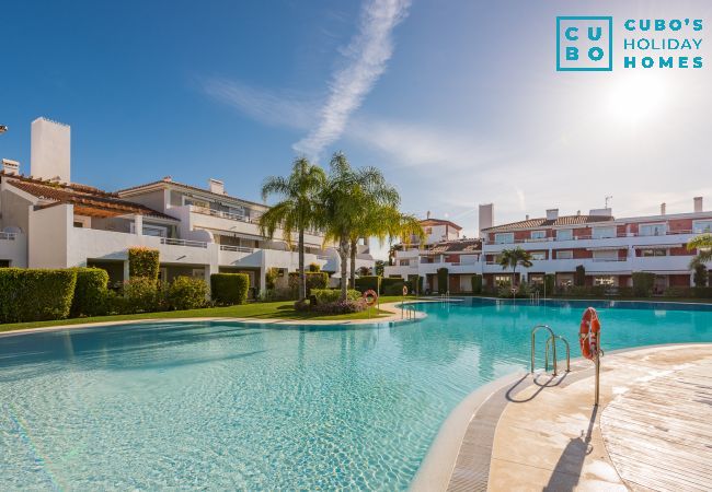 Piscine communautaire de cet appartement à Marbella