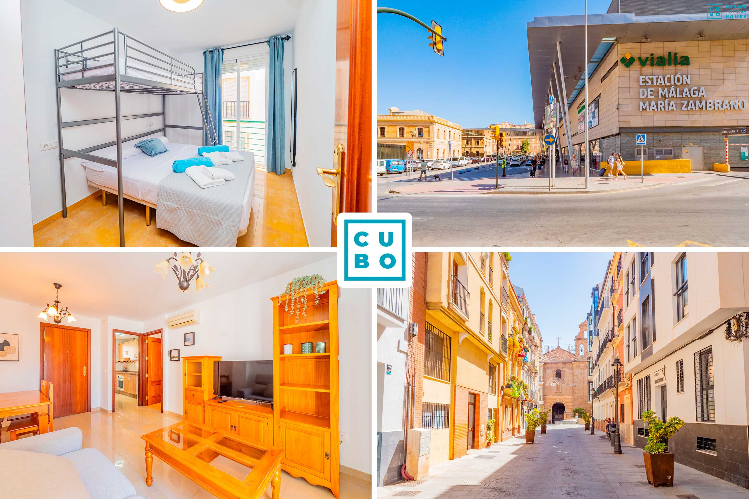 Charmant appartement dans le centre de Malaga, à côté de la gare routière.