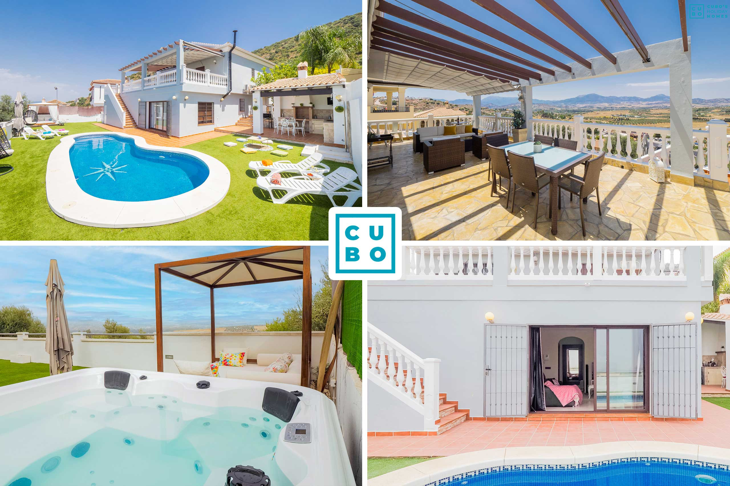 Maison de vacances + appartement avec piscine privée à Coín.