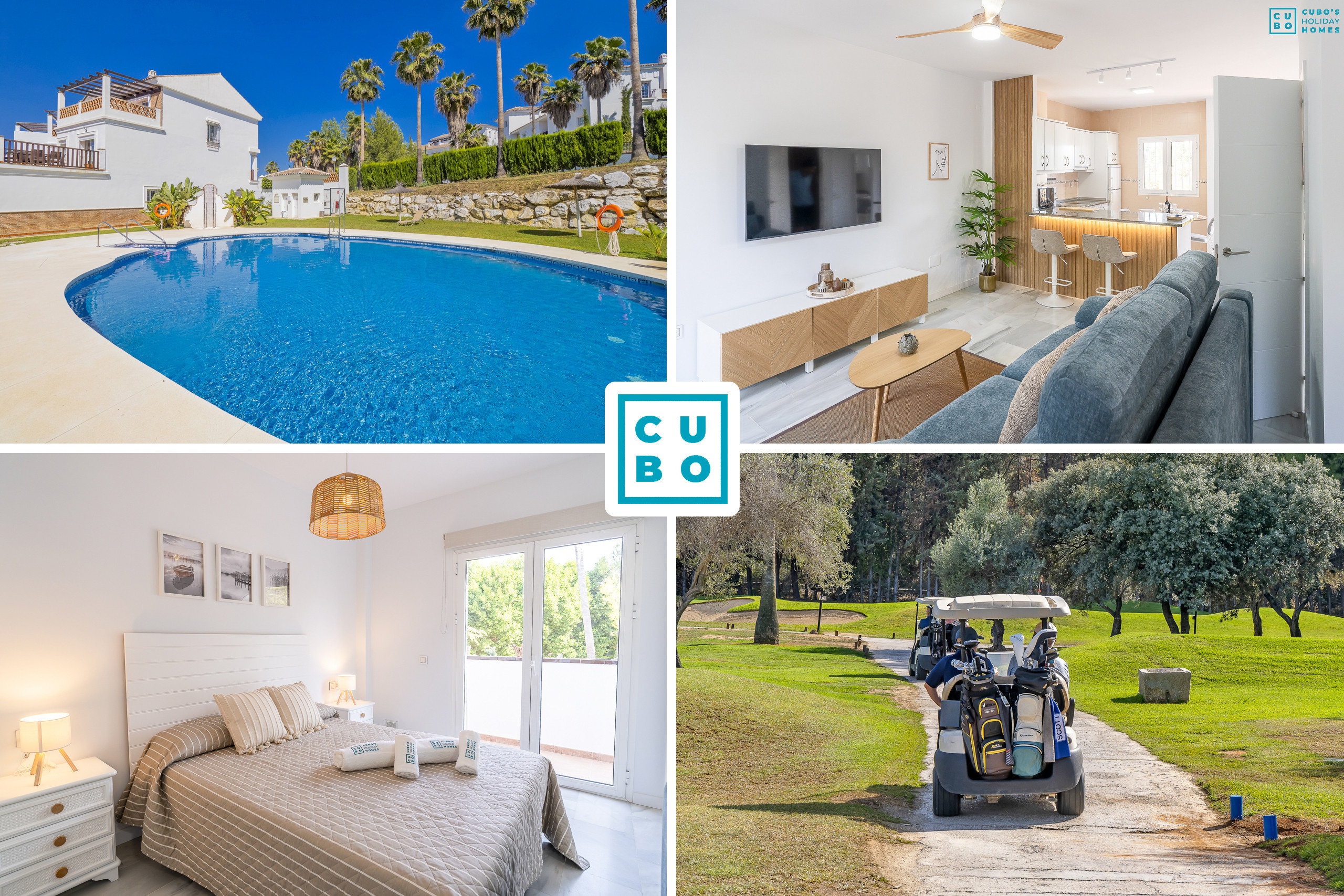 Appartement sur un terrain de golf avec piscine
