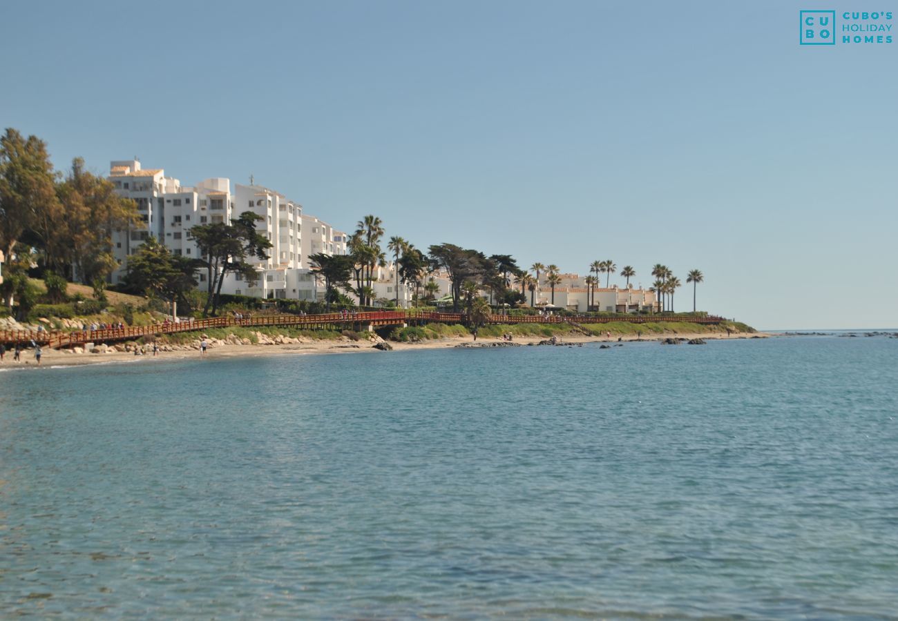 Plage près de cet appartement à Mijas Costa