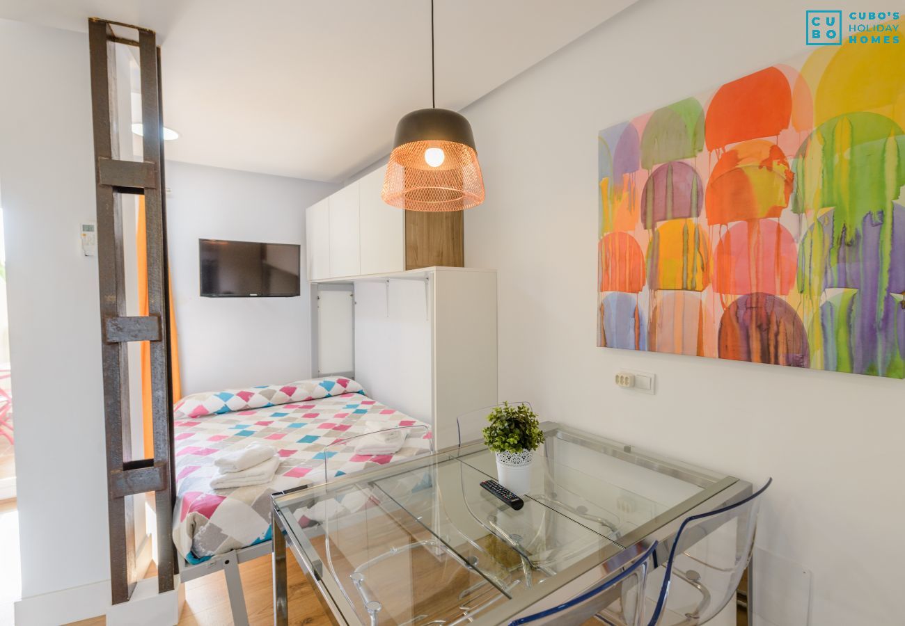 Salon de cet appartement à Benalmádena