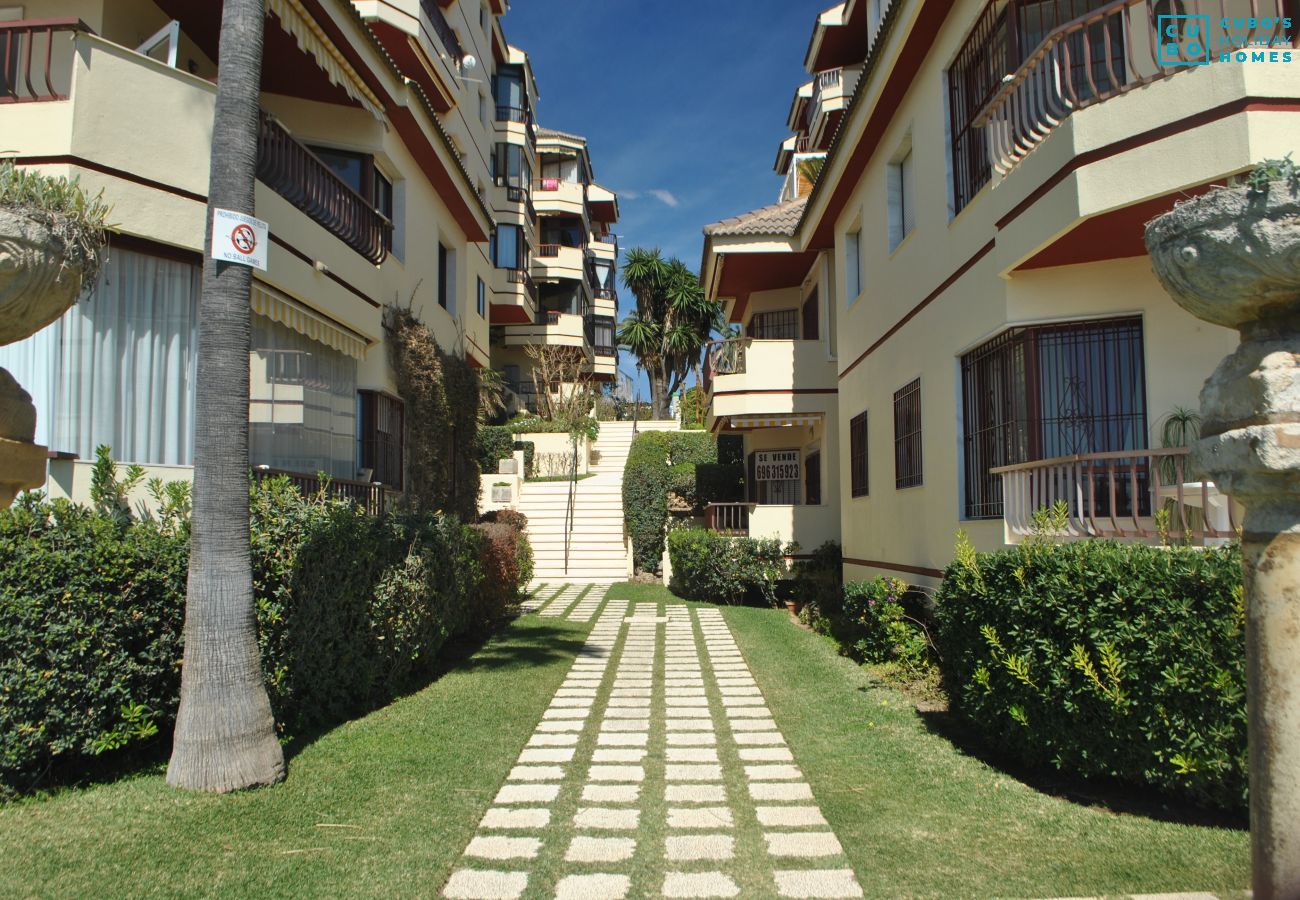 Jardins de cet appartement à Marbella