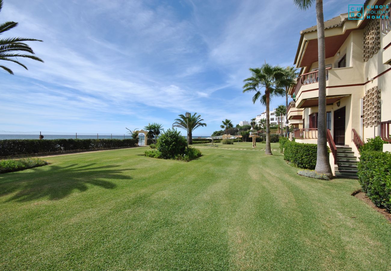 Jardins de cet appartement à Marbella