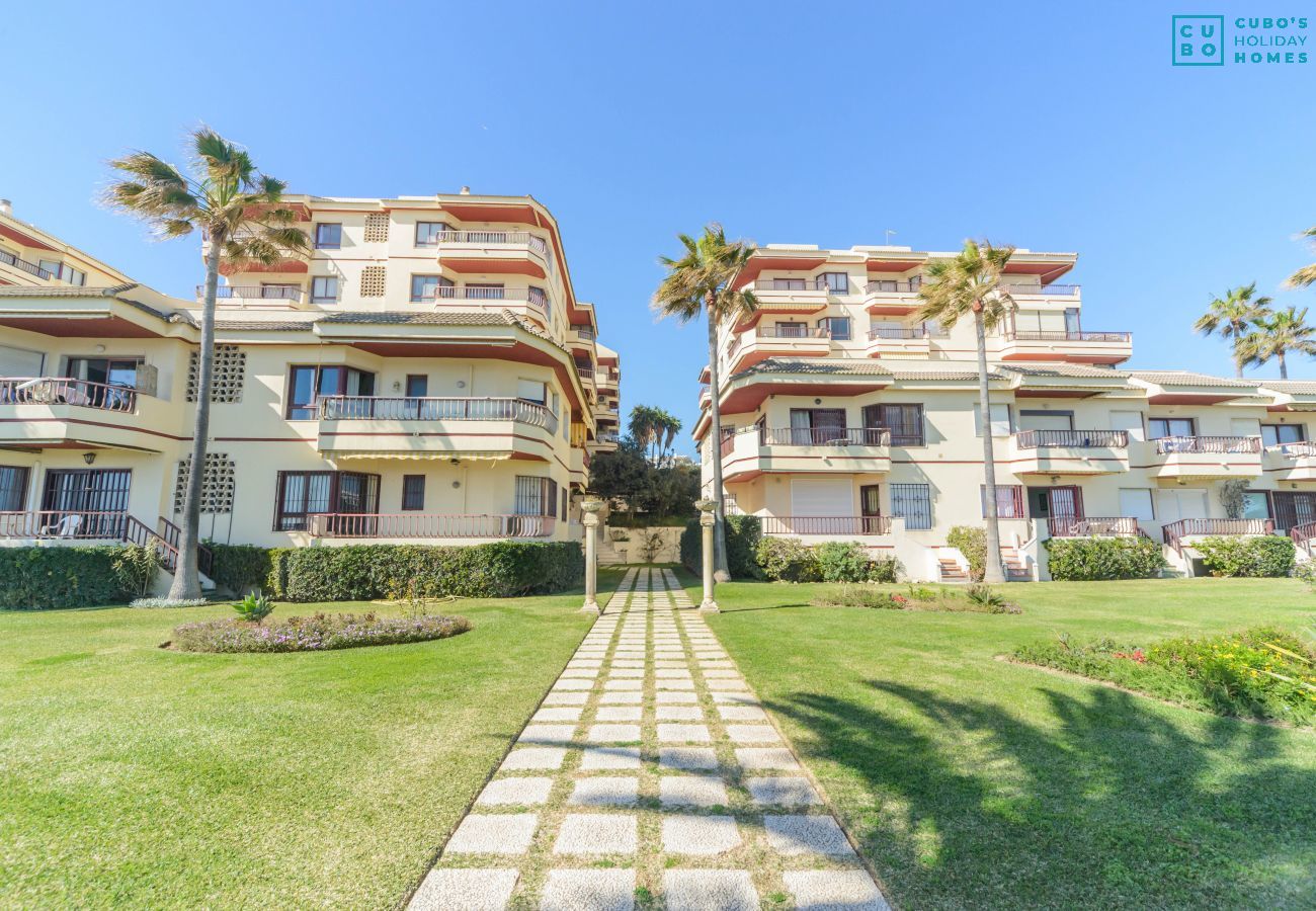 Jardin de cet appartement à Marbella