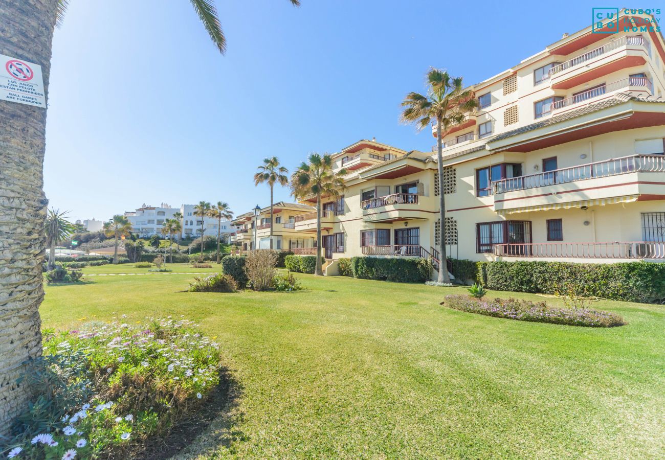 Jardin de cet appartement à Marbella