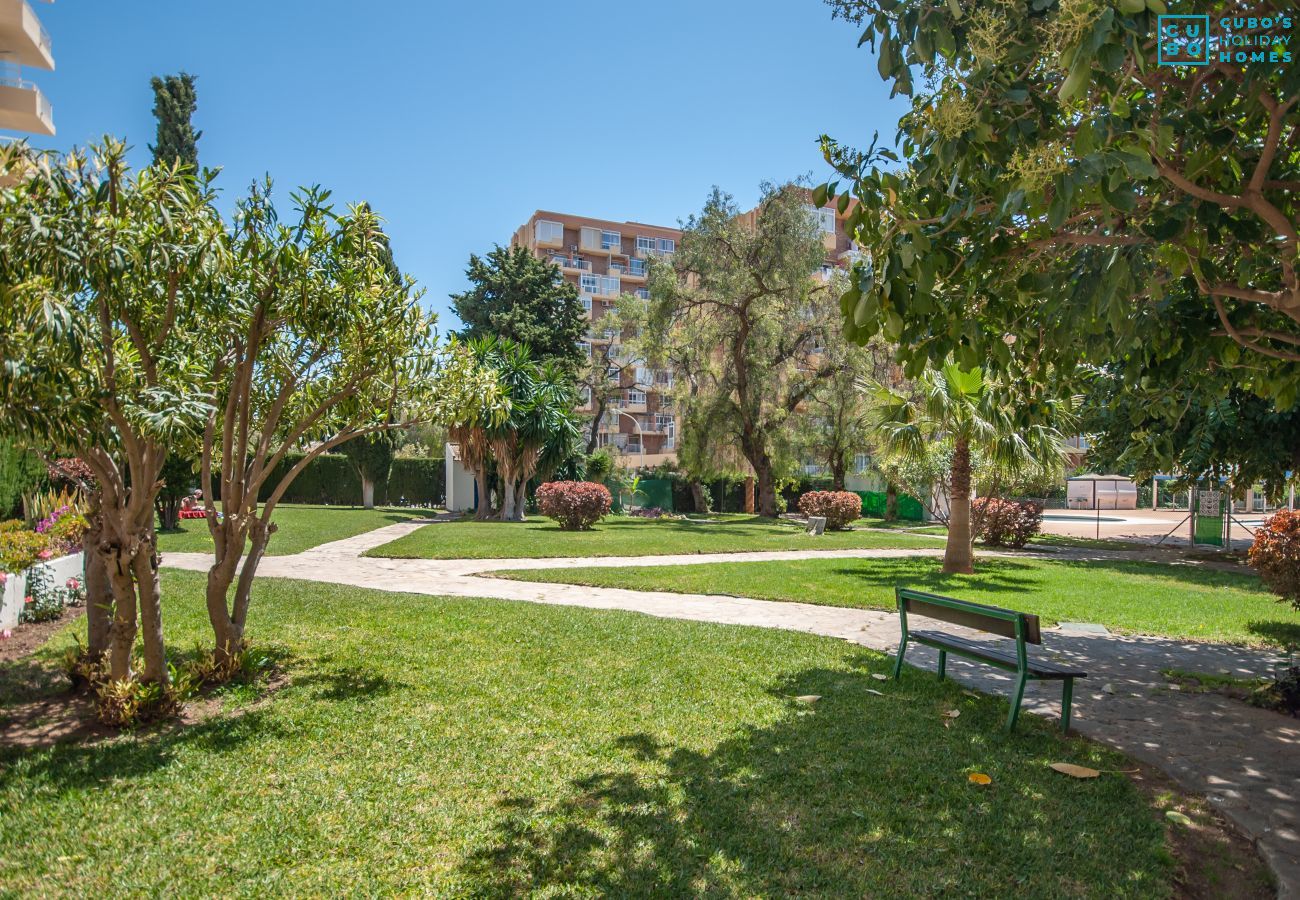 Jardin de cet appartement à Benalmádena