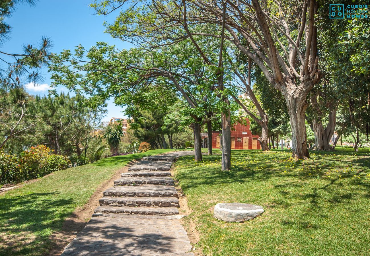 Jardin de cet appartement à Benalmádena