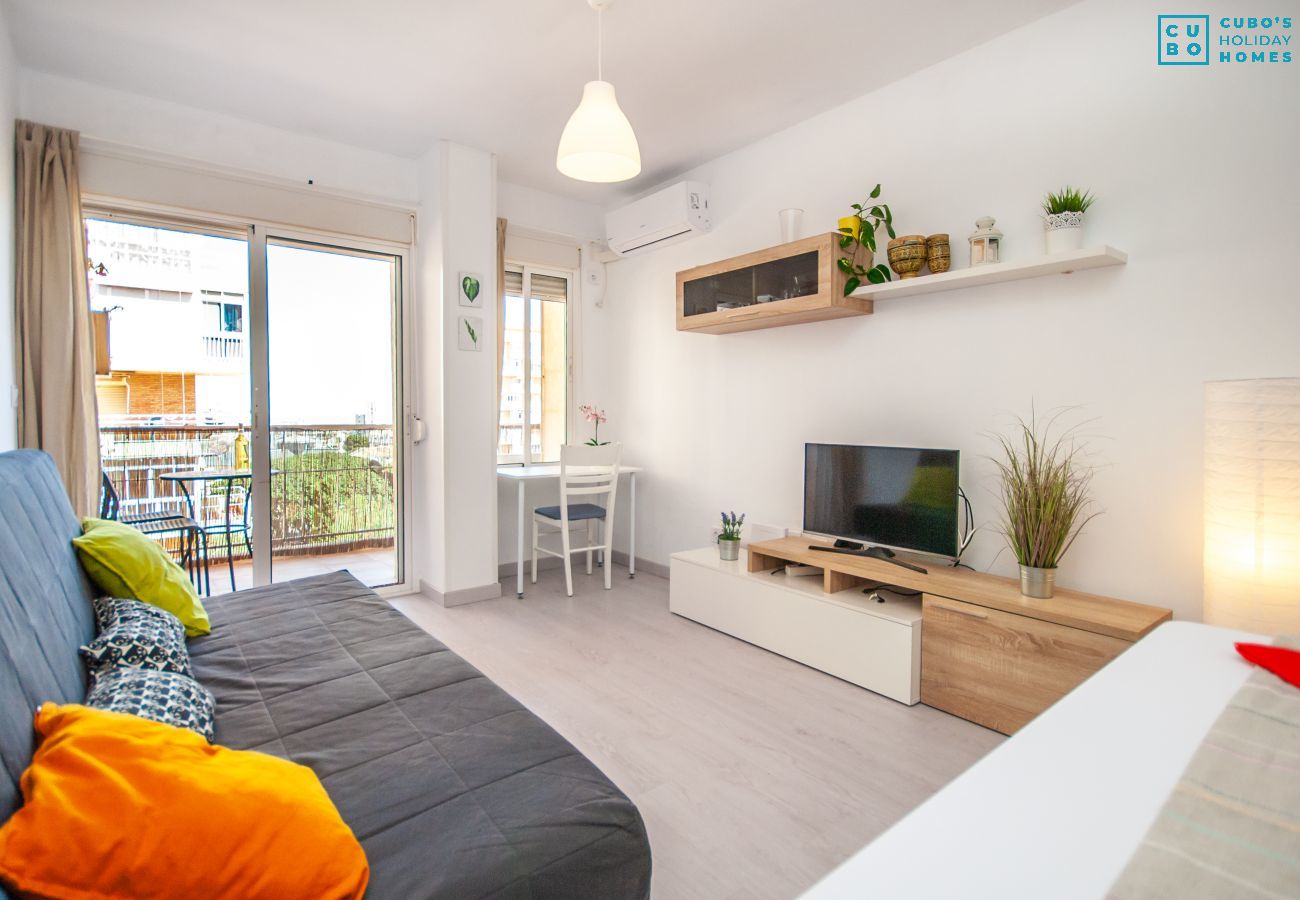 Salon de cet appartement à Benalmádena