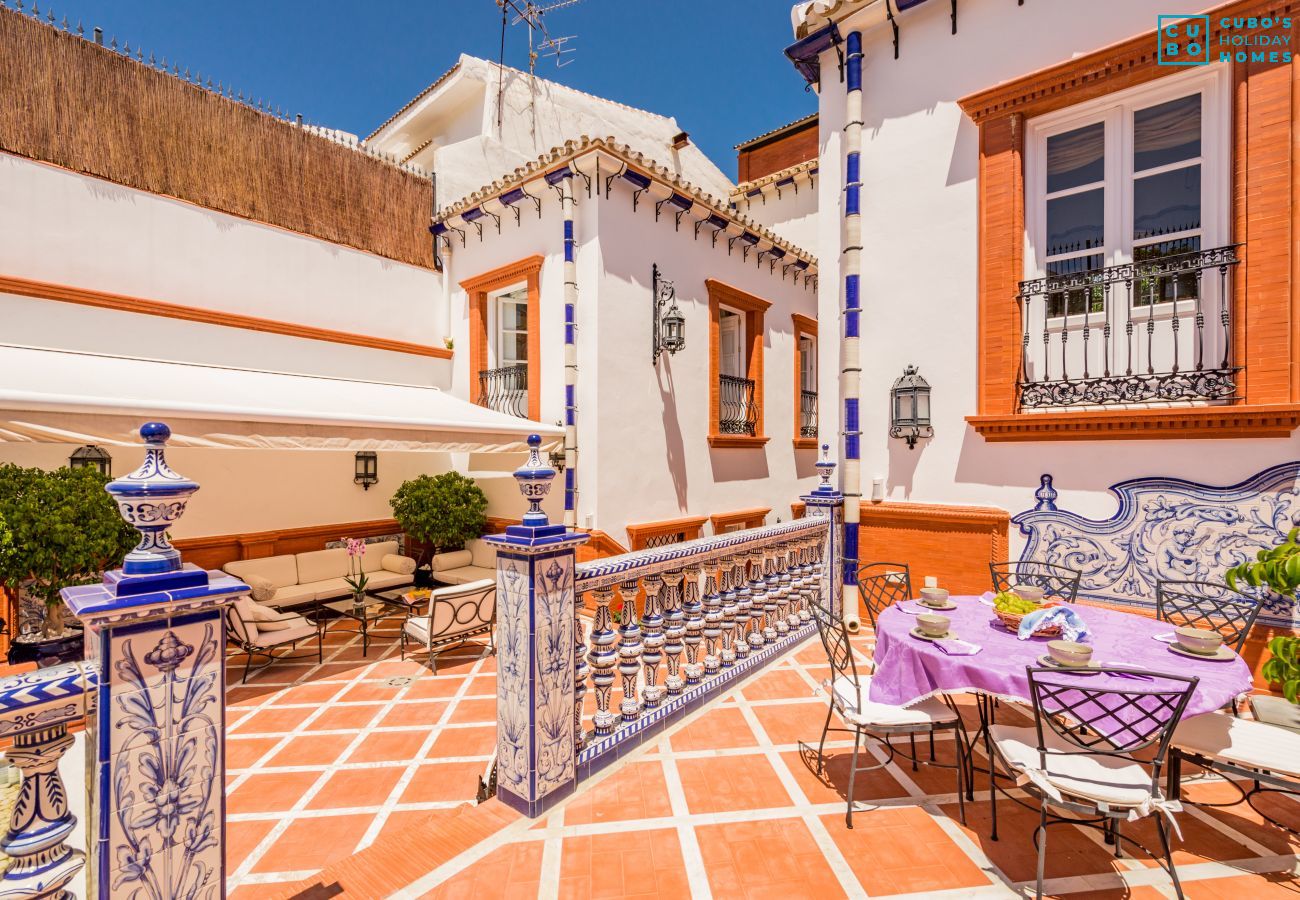 Terrasse de cette maison de luxe dans le centre d'Alhaurín el Grande