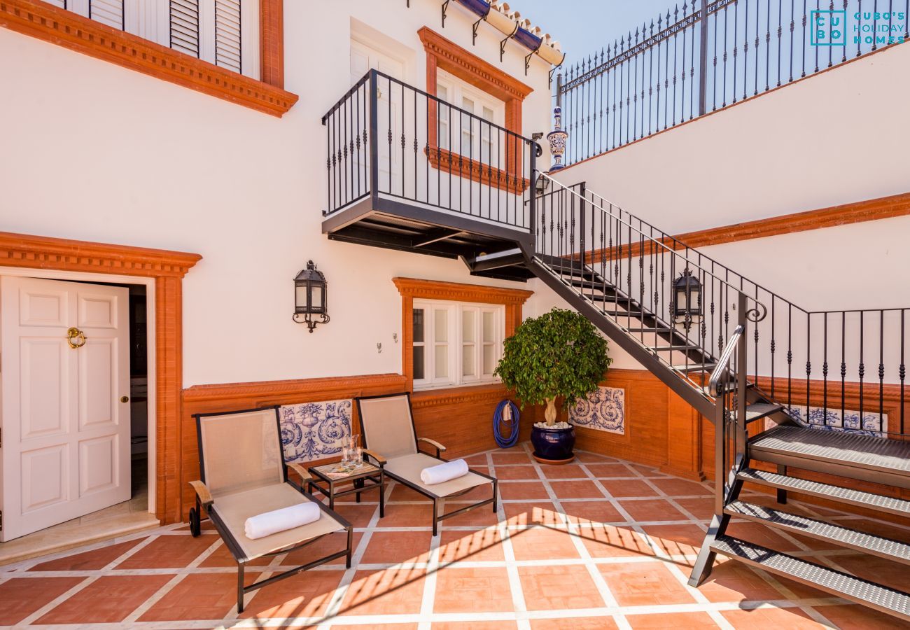 Terrasse de cette maison de luxe dans le centre d'Alhaurín el Grande