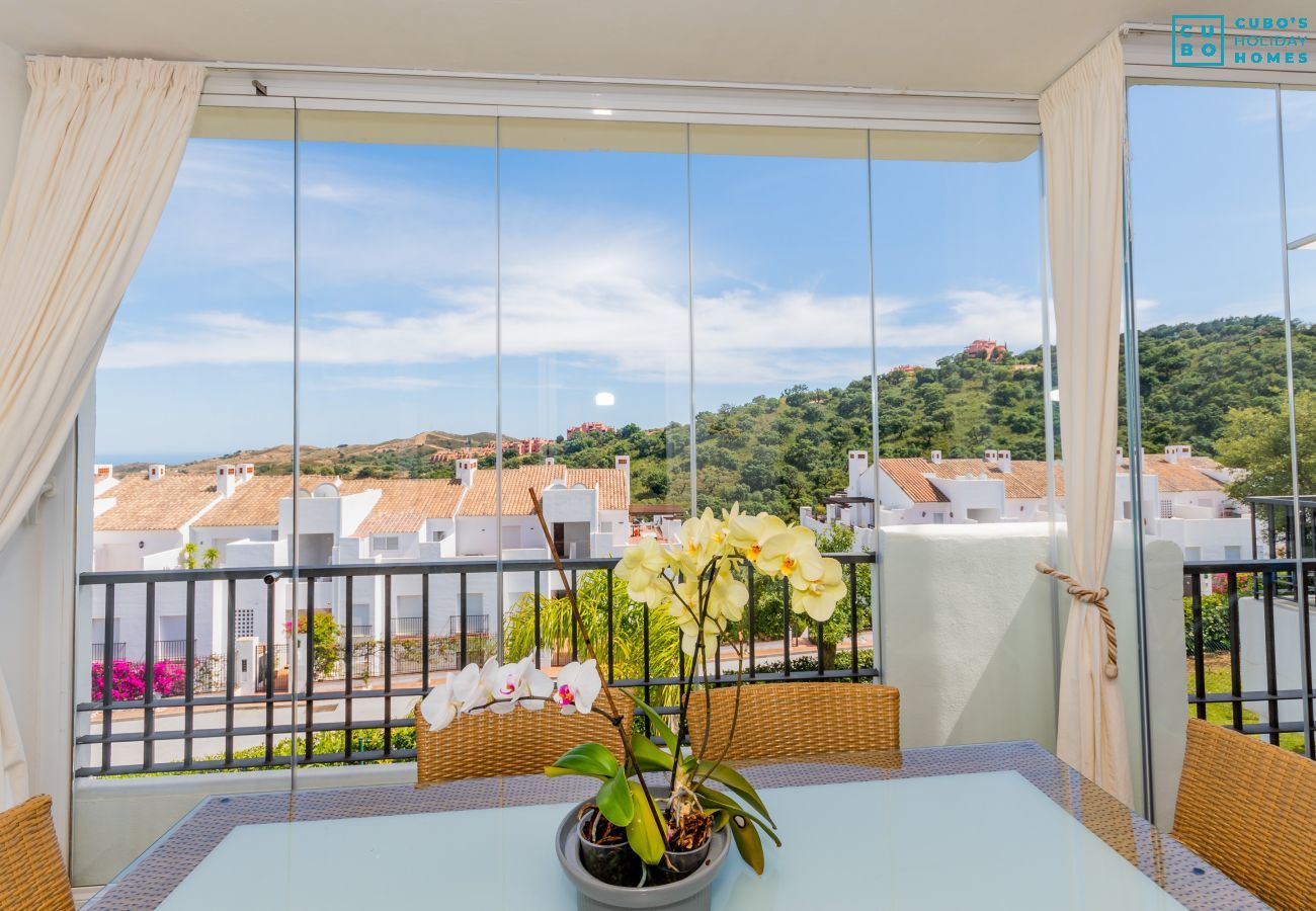 Terrasse de cet appartement à Marbella