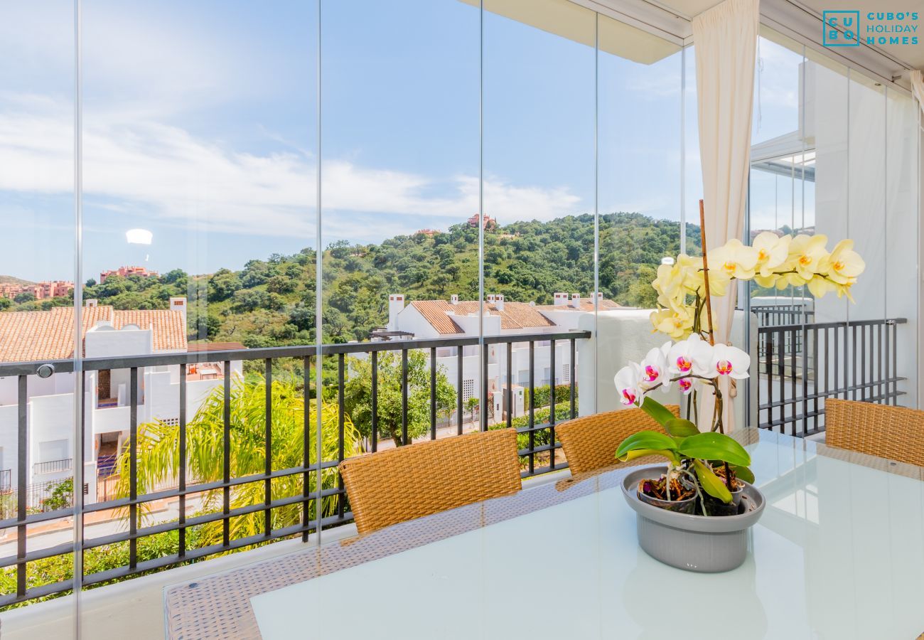 Terrasse de cet appartement à Marbella