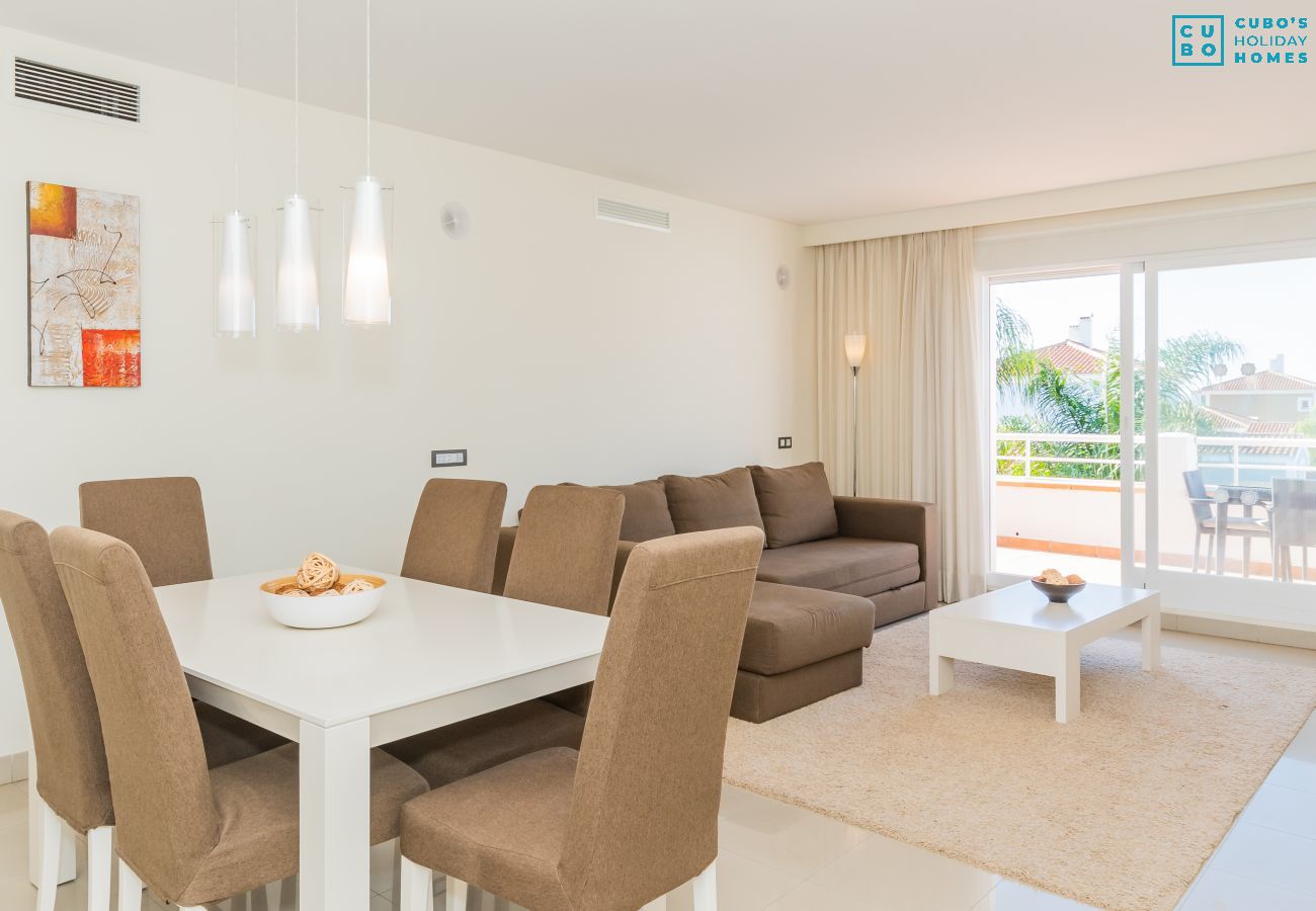 Dining room of this apartment in Marbella