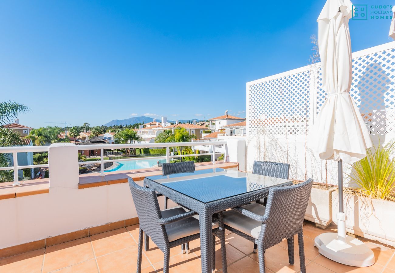 Terrasse de cet appartement à Marbella