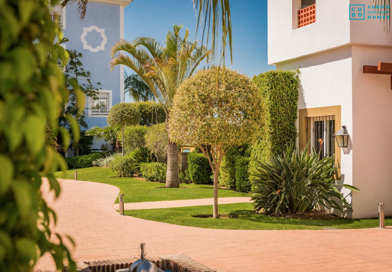 Jardin de cet appartement à Marbella