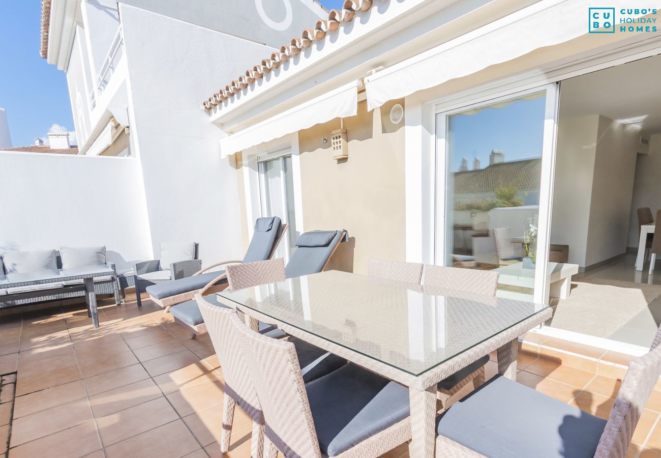 Terrasse de cet appartement à Marbella