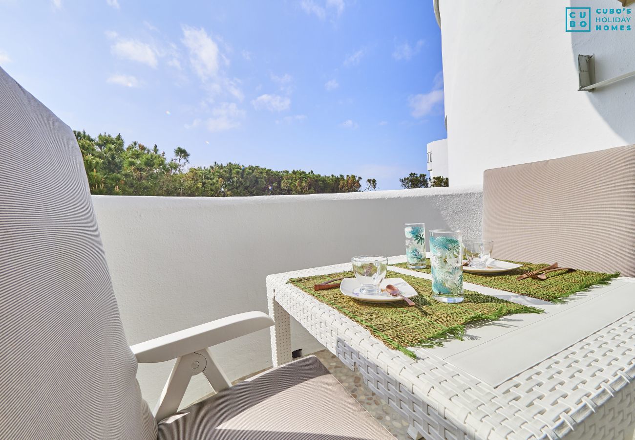 Terrasse de cet appartement à Calahonda