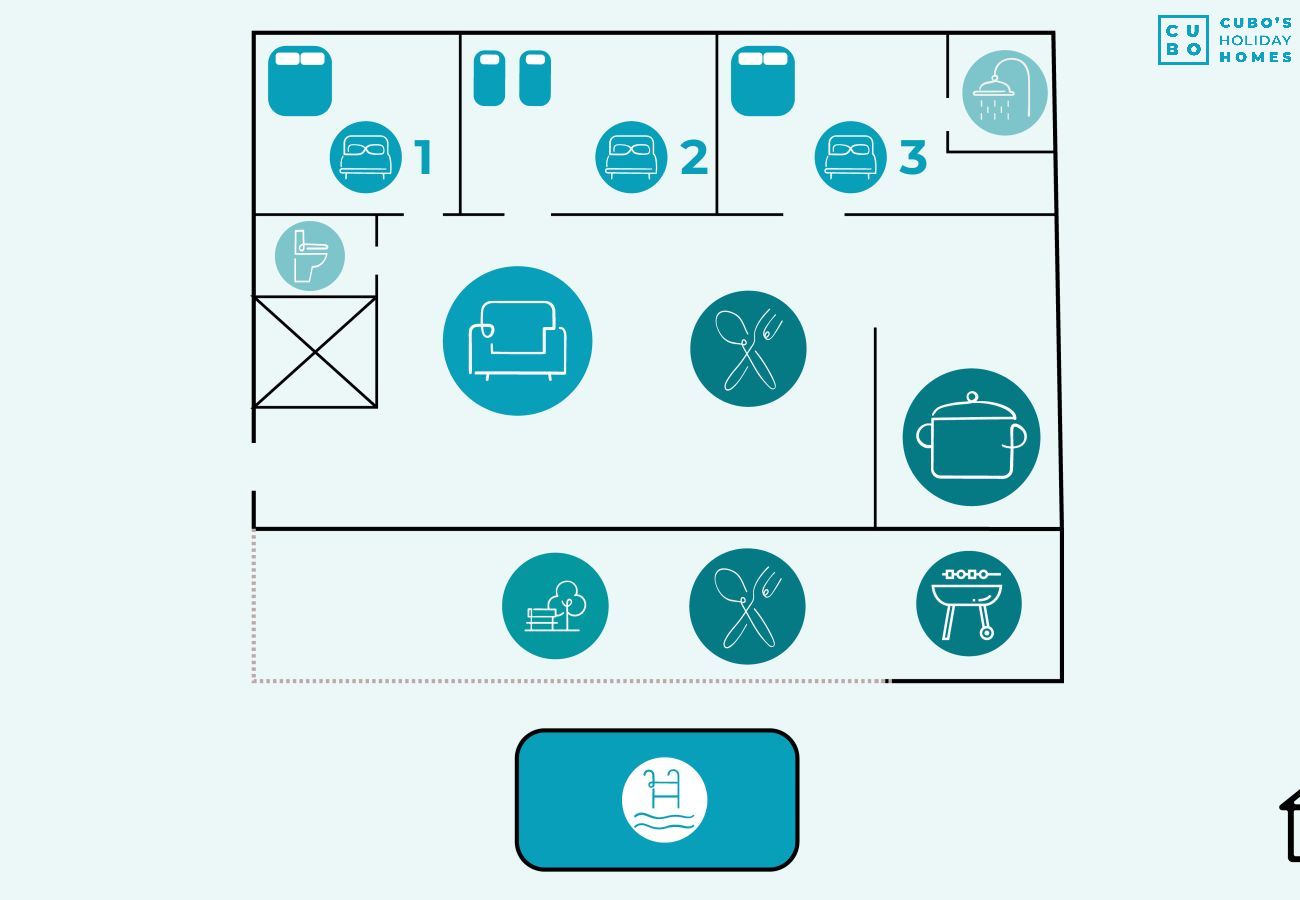 Gîte Rural à Alozaina - Cubo's El Valentin Rural House & Saltwater Pool